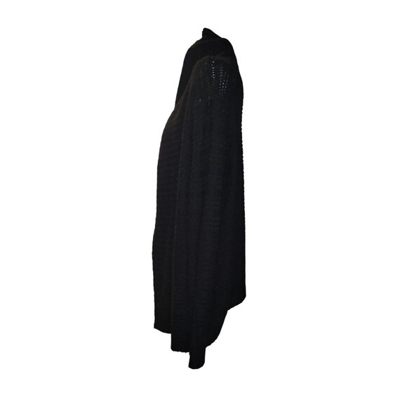 JASON MAXWELL Open Front‎ Black Cardigan Sweater Lightweight Knit Long Sleeve - Picture 2 of 8